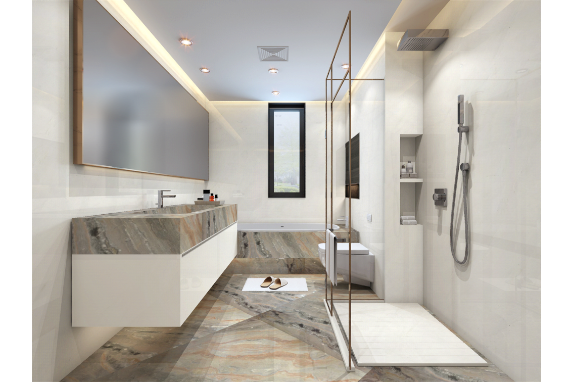 Rendering-Bagno-Marmo-Arabescato-Orobico